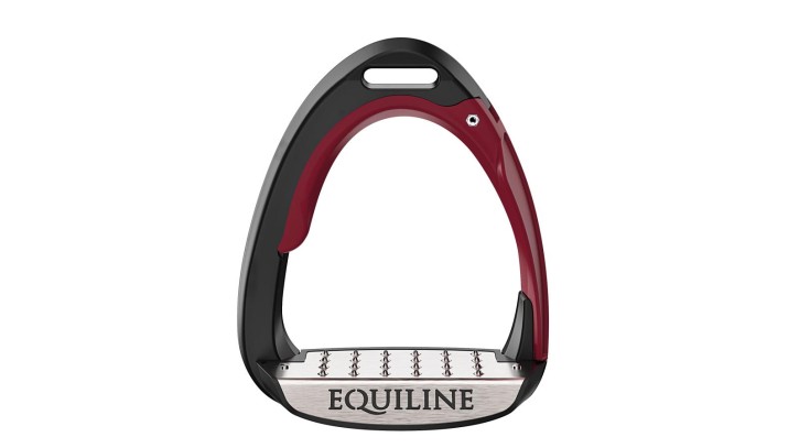 Equiline X-CEL Springsteigbügel mit Sicherheitssystem burgunder