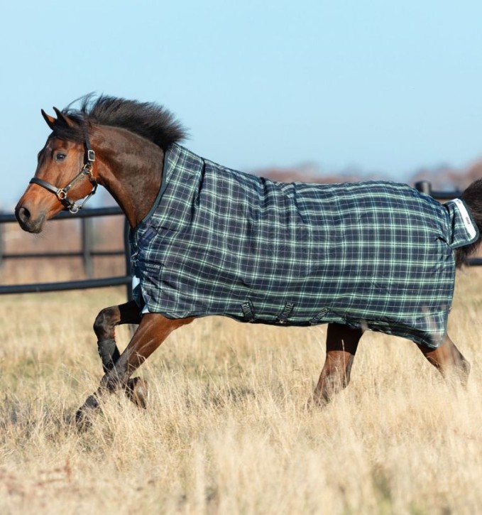 Horseware Rhino Wug Turnout Heavy 450g VL Hunter Check & Green- Navy 155