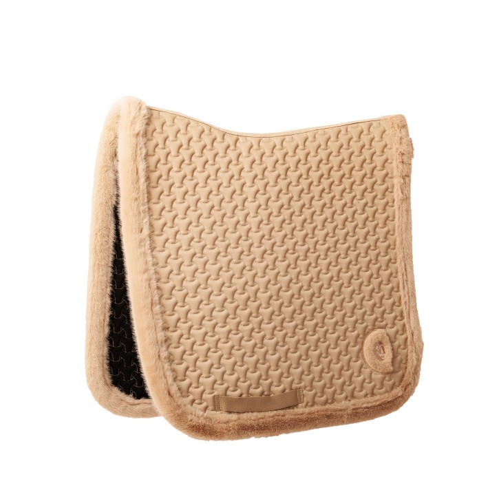 Kentucky Schabracke mit Kunstfell Rand Dressur Beige
