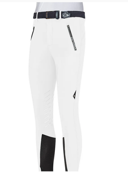 Equiline Herren Reithose CURVEC Kniegrip weiß