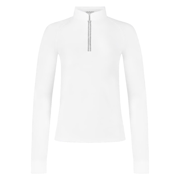 Kentucky Turniershirt Damen Classic Glitter Langarm Weiß