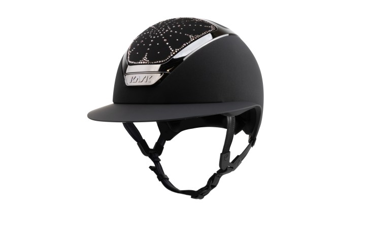 Kask Star Lady Chrome Black Crystals Riviera Vintage Rose 59