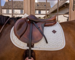 Kentucky Schabracke Velvet Print Springen Grau