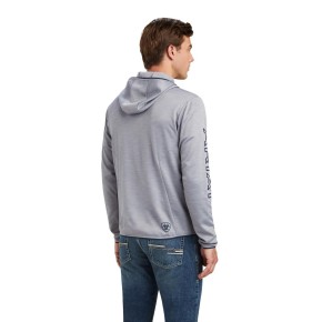 Ariat Byron Full Zip Hoodie Herren heather grey S