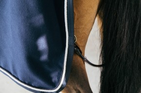 Kentucky Abschwitzdecke Fleece Rug vegan wool navy