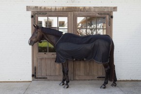 Kentucky Fleecedecke mit Mesh schwarz