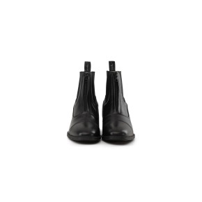 Schwarze Lederstiefelette mit Reißverschluss vorne von Dyon