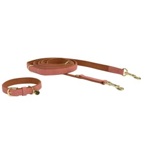 Kentucky Hundehalsband soft vegan leather peach/braun