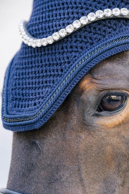 Kentucky Fliegenohren soundless mit Metallkette navy
