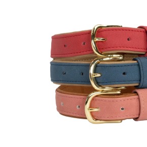 Kentucky Hundehalsband soft vegan leather navy/beige