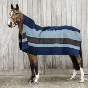 Kentucky Heavy Fleece Square Stripes Navy Grau