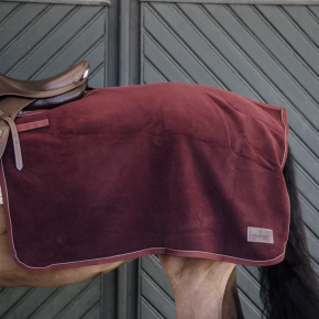 Kentucky Ausreitdecke Quadrat Heavy Fleece bordeaux