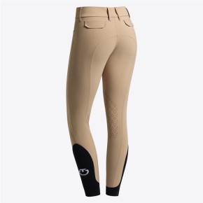 Cavalleria Toscana Damen Reithose Kniegrip mit Gesäßtaschen beige