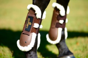 Kentucky Gamaschen AIR TENDON mit Fellimitat braun