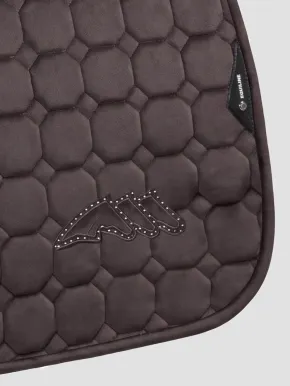 Equiline EQGaulo Dressurschabracke Velvet mit Fliegenohren Coffee Bean