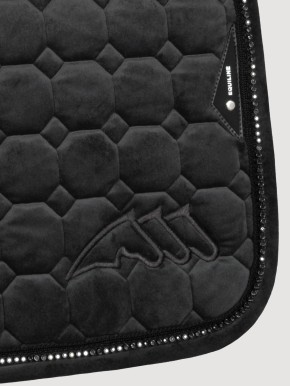 Equiline Eqenti Springschabracke Velvet mit Strasssteinen schwarz