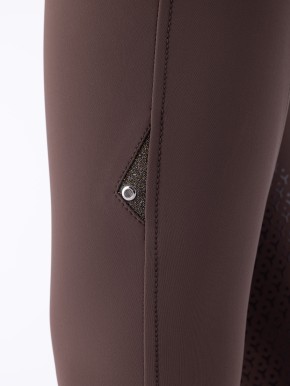 Equiline Eqcrystalef Damen Vollgrip Reithose Highwaist Cocoa Powder