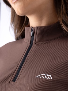 Equiline Eqeble Damen Trainingsshirt langarm Cocoa Powder