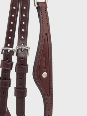 Equiline anatomische Trense mit Kontrastnähten braun