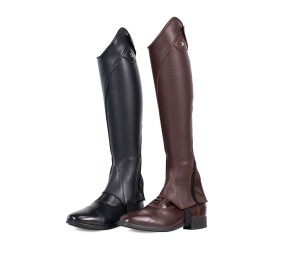 Braune Lederchaps Classic Comfort von Dyon