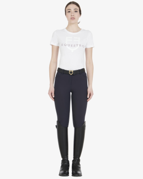 Equestro Reithose mit Kniegrip für Damen Slim-Fit - Navy