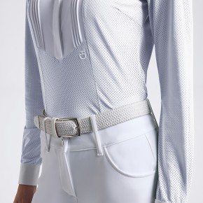 Cavalleria Toscana Damen Turniershirt langarm weiß M