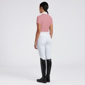 Cavalleria Toscana Damen Turniershirt kurzarm rosa weiß M