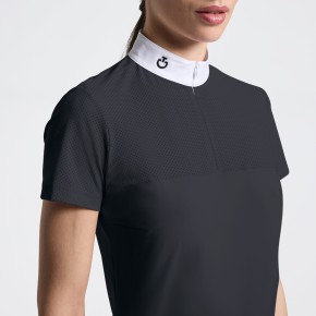 Cavalleria Toscana Turnier-Shirt Kurzarm Damen Charcoal