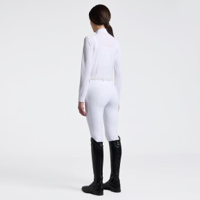 Cavalleria Toscana Turnier-Shirt Langarm Damen Weiß