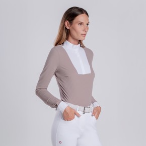 Cavalleria Toscana Langarm-Turniershirt Damen Cipria
