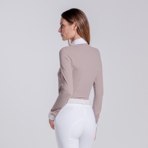 Cavalleria Toscana Langarm-Turniershirt Damen Cipria