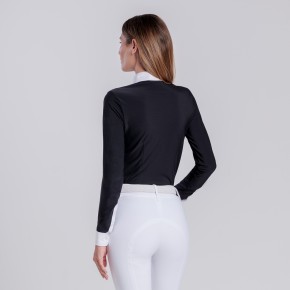 Cavalleria Toscana Langarm-Turniershirt Damen Weiß