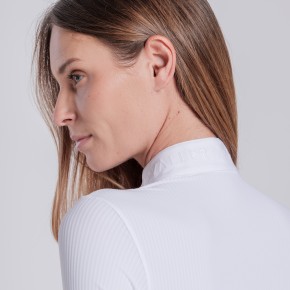 Cavalleria Toscana Langarm-Turniershirt Damen Weiß