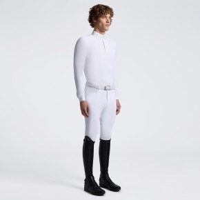 Cavalleria Toscana Langarm-Turniershirt Herren Weiß