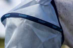 Horseware Rambo Plus Fliegenmaske Azur Blau/Navy Full