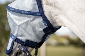 Horseware Rambo Plus Fliegenmaske Azur Blau/Navy Full