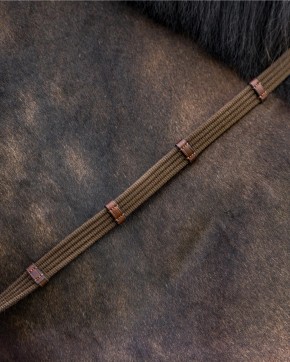 Trust Deauville Zügel mit 9 Stegen braun mit silber