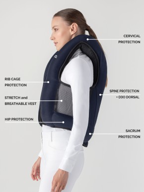 Equiline Airbag Belair mit Rückenprotektor navy