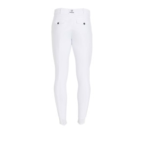 Herrenreithose Slim-Fit von Equestro - Kniegrip, Weiß