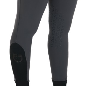 Equestro Reithose mit Kniegrip für Damen Slim-Fit - Grau