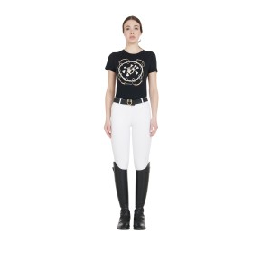 Equestro Reithose mit Kniegrip für Damen Slim-Fit - weiß