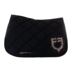 Equestro Springschabracke mit Glitzersteinen schwarz FULL