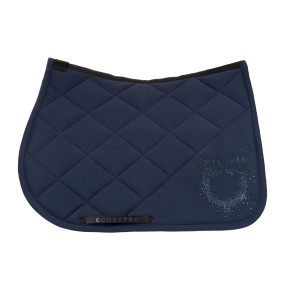 Equestro Springschabracke mit mit Strass-Logo - Navy FULL