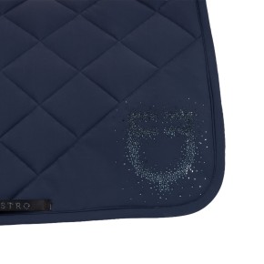 Equestro Springschabracke mit mit Strass-Logo - Navy FULL