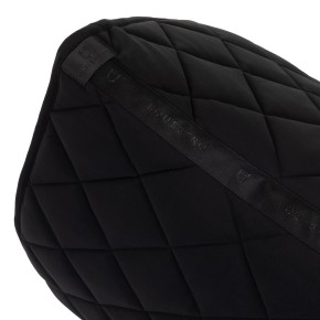 Dressurschabracke von Equestro mit Logo aus Glitzer - Schwarz FULL