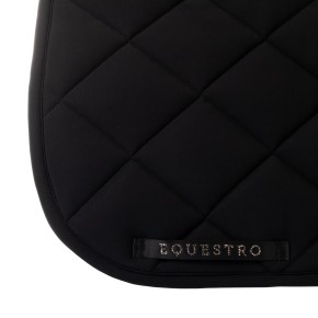 Dressurschabracke von Equestro mit Logo aus Glitzer - Schwarz FULL