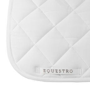 Dressurschabracke von Equestro mit Logo aus Glitzer - Weiß FULL