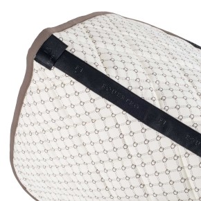 Dressurschabracke von Equestro mit Logo-Print im Monogramm Stil - Walnut FULL