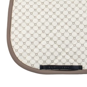 Dressurschabracke von Equestro mit Logo-Print im Monogramm Stil - Walnut FULL