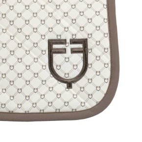 Dressurschabracke von Equestro mit Logo-Print im Monogramm Stil - Walnut FULL